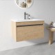 BC13 750X460X460MM PLYWOOD WALL HUNG VANITY - LIGHT OAK WITH CERAMIC TOP